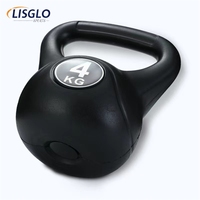 Cement Fitness Kettlebell personnalisé unisexe 2/4/6/8/10/12/14/16 kg Noir pour la compétition de gym et l'exercice physique