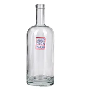 750ml decoration custom shaped beverage liquor glass bottles for tequila spirits