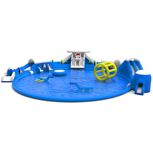 Glissière d'eau gonflable avec piscines Jouets d'eau de natation Piscines Parc aquatique gonflable - Product Image 2