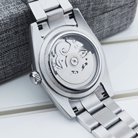 36mm Saphirglas 100m Wasserdicht Rosa Grün Blau Japan-Uhrwerk Taucher Mechanische Automatik-Uhr mit Individuellem LOGO