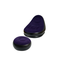 Fauteuil gonflable de camping en PVC écologique, léger, gonflage rapide, canapé d'extérieur avec repose-pieds