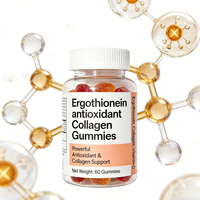 Gummies au collagène antioxydant à l'ergothionéine, éliminateur de radicaux libres, sans sucre, en bouteille
