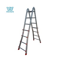 Échelle multi-usages 3/4/5/6 marches Escalier pliant 6 en 1 pour l'extérieur Échelle en aluminium à double usage Échelle géante pliante