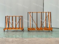 SANDE Chariot métallique personnalisable à quatre roues, chariot de transport à cadre en A tout-en-un pour marbre et granit, mobile – Offre Spéciale