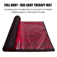 Tapis de thérapie corporelle complet 80x180cm, portable et pliable, grande taille, double puce, lumière infrarouge rouge 660 850nm pour le soulagement de la douleur, 160cm