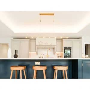 Puertas de Muebles de Cocina Lacadas Personalizadas de Fábrica, Gabinetes de Cocina Estilo Shaker, Almacenamiento de Vajilla y Condimentos, Despensa con Isla de Cocina - Product Image 4