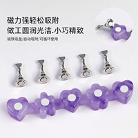 5 pièces support de travail d'affichage de pointe d'ongle magnétique ensemble support de travail d'affichage de pointe d'ongle d'agate pour des outils de manucure de pratique