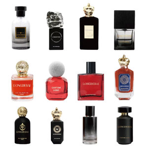 Fábrica de Botellas de Vidrio Cuadradas y Redondas, Proveedores de Botellas de Perfume de Vidrio Negro con Cierre a Presión, Botella de Perfume de 30 ml, 100 ml, 50 ml con Caja - Product Image 1