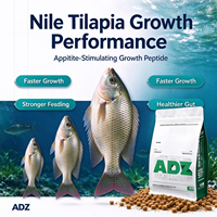 Complément alimentaire pour tilapia, stimulant l'appétit, peptides de croissance, améliore la santé intestinale, réduit le FCR pour favoriser la croissance des tilapias