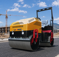 Compacteur de chaussée à roues en acier, rouleau compresseur à double tambour, machine à rouleaux hydraulique pour asphalte et sol