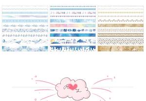 מפעל מחיר צבעוני מכתבים קלטת יכול לעטוף מתנות ולעשות עבודות יד יד חשבון - Product Image 5