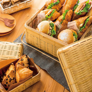 ชุดกล่องข้าว2024ทรงสี่เหลี่ยมผืนผ้าทำจากไม้ไผ่หรูหราระดับมืออาชีพฉลากส่วนตัวคุณภาพสูงอุปกรณ์เก็บอาหารในครัวสำหรับเด็ก - Product Image 3