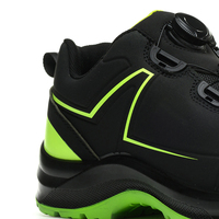 Chaussures de sécurité de travail anti-blocage pour hommes Boucle intelligente Rotation Bout en acier Conception sans lacet Protection du travail