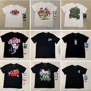 Camisetas de Algodón 100% para Hombre, Ropa Deportiva de Alta Calidad, Pantalones Cortos de Chándal, Corte Holgado, Camisetas Tejidas - Product Image 2