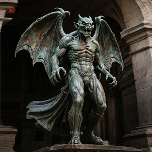 HADUN exterior grande personalizado cobre Metal <span class=keywords><strong>Lucifer</strong></span> monstruo latón <span class=keywords><strong>demonio</strong></span> gárgola bronce escultura - Product Image 2