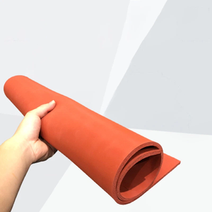 Lámina de espuma de silicona EPDM antivibración de alta densidad, alfombrilla vulcanizada impermeable de Color Azul-Rojo liso, láminas de goma antideslizantes - Product Image 3