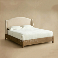 Cadre de lit en bois massif SIGMA de luxe, plusieurs tailles, lit king-size, lit queen-size, meubles de chambre à coucher pour villa et hôtel