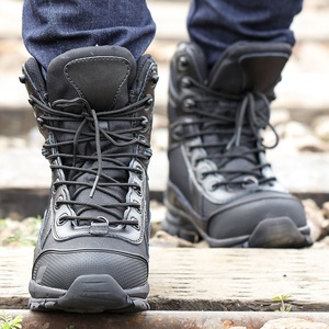 Botas tácticas CQB.SWAT, botas de jungla, zapatos de hombre, cuero genuino, negro, EVA, cemento para adultos, zapatos de seguridad cómodos, talla 50, cordones - Product Image 3