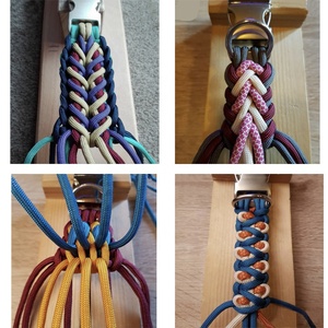 Correa trenzada de color personalizado reflectante hecho a mano macramé Paracord cuerda tejida <span class=keywords><strong>perro</strong></span> plomo <span class=keywords><strong>Collier</strong></span> para chien et corde de tracción - Product Image 5