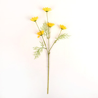Fleur de marguerite artificielle à 5 têtes, bouquet en soie, décoration de mariage, décoration intérieure, accessoire de photographie, vente en gros, lot en vrac