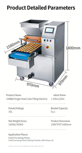 HENITUER C54602 C54604 Commerciële enkelvoudige cakevullingmachine met nauwkeurige hoeveelheidsvulling - Product Image 6