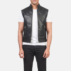 New Fashionable Design Adult Size <b>Mens</b> <b>Leather</b> <b>Vest</b> Casual Outer Wear High Quality Wholesale Customized Winter Windproof - Product Image 5