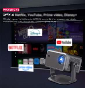 1080p Smart Android 11 LCD <span class=keywords><strong>Mini</strong></span> projecteur Home cinéma Portable aérien 4K WiFi haut-parleur intégré objectif manuel 300 Lumens HIFI - Product Image 3