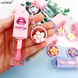 Bedruckter Logo-Schlüsselanhänger mit süßem rosa Lippenöl, Private Label, veganer, fruchtiger Lipgloss-Balsam, feuchtigkeitsspendend, farbwechselnd, aufpolsterndes Lippenöl - Product Image 3