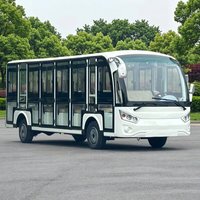 Nouveau véhicule de tourisme à essence 17 places, bus Foton fermé pour les zones touristiques, les campus, les hôtels et les parcs
