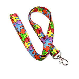 Patchfan Porte-clés et lanières de cou en sangle <span class=keywords><strong>pour</strong></span> clés et téléphones portables, avec motif puzzle de sensibilisation à l'autisme, porte-badges et colliers - Product Image 4