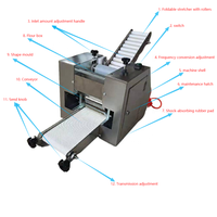 Rouleau à pâte automatique de table pour la préparation de raviolis, lames en acier inoxydable, haute capacité 40-50 pièces/min, empanadas, pizza, JUYAO