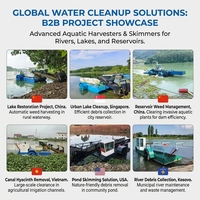 Machine de récolte d'algues aquatiques à conception modulaire, modèle Alligator, pour une expédition facile en conteneur