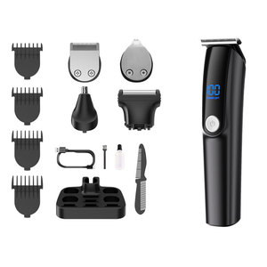 Tondeuse à cheveux sans fil 5 en 1, kit <span class=keywords><strong>de</strong></span> toilettage professionnel pour barbier, lame en acier inoxydable 4CR13, rechargeable par USB, charge rapide - Product Image 1