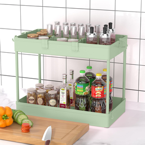 Multi-Functional Heavy Duty Movable <b>Plastic</b> Handcart Wheels Storage <b>Racks</b> for Home Kitchen Use Space-Saving Design - Product Image 4