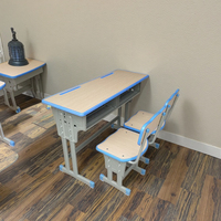 Ensemble moderne de bureau et chaise scolaire en acier, écologique, durable, réglable en hauteur, table de formation pour salle de classe, pour les élèves
