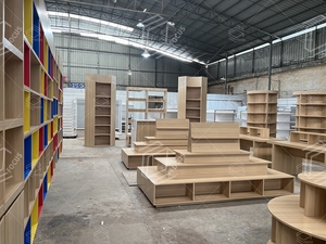 Bespoke cuốn sách trường hợp tủ gỗ Tủ Sách 5 kệ cho trường học hiện đại thư viện đồ nội thất cuốn sách trắng Kệ tổ chức kệ sách - Product Image 4