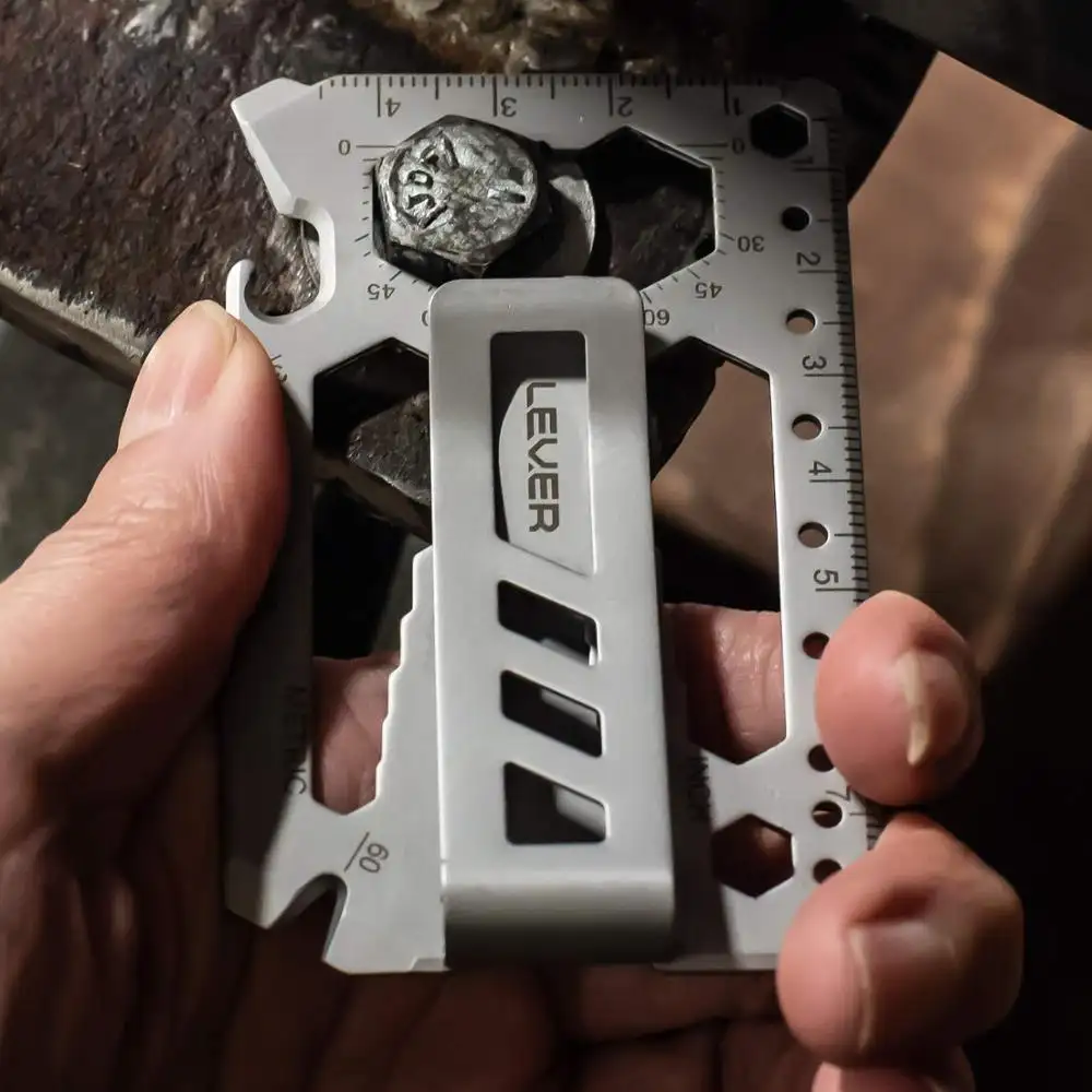 40 tools in 1 multi tool card with clip