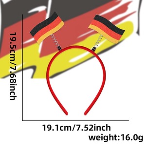 Diadema con bandera, impresión digital, foto realista <span class=keywords><strong>de</strong></span> bandera nacional, sin piezas metálicas, segura - Product Image 6
