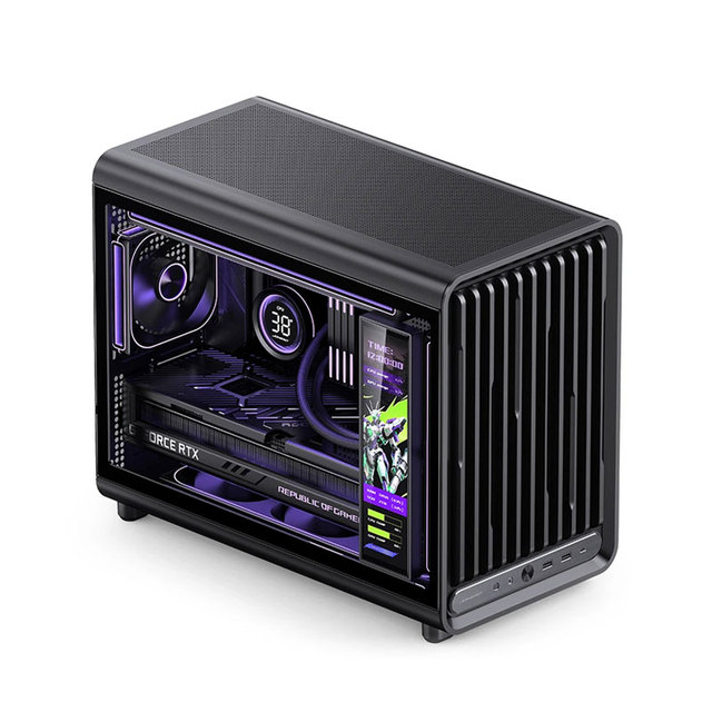 Jonsbo D33 Gaming Desktop PC Case Micro-ATX Water-Cooled Tower Glass Side Panel Back-Plug Feature Power Supply Steel Private