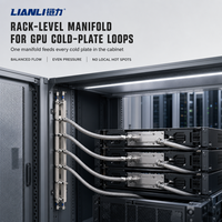 Collecteur de refroidissement liquide pour rack, collecteur de liquide de refroidissement pour plaque froide GPU, serveur, centre de données, CDU, ports de déconnexion rapide UQD