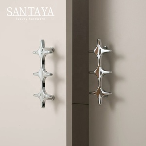 Tiradores <span class=keywords><strong>de</strong></span> latón cromado sólido Santaya para gabinetes <span class=keywords><strong>de</strong></span> cocina, pomos para cajones <span class=keywords><strong>de</strong></span> dormitorio y tiradores <span class=keywords><strong>de</strong></span> muebles - Product Image 5