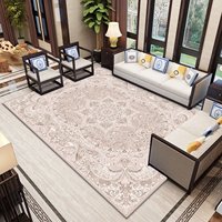 Tapis en polyester de luxe moderne à motifs floraux bohèmes, fabriqué à la machine, doux, écologique, antidérapant, de haute qualité, résistant aux plis, adapté aux animaux domestiques