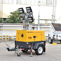 Tour d'éclairage mobile diesel 1400W à LED pour tunnel minier, moteur Perkins 403D-11G, haute qualité pour chantier