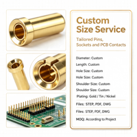 Connecteurs à ressort pour cartes de circuits imprimés (PCB) sur mesure, fabriqués directement en usine, pour capteurs, oscillateurs à quartz, avec contacts en cuivre plaqué or