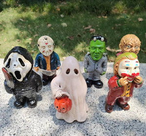 Figuritas de personajes de payaso para Halloween, decoraciones de jardín, películas de terror de resina - Product Image 2