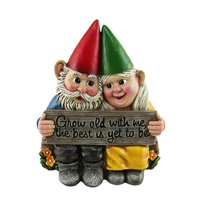 Büyüyen eski birlikte-bahçe Gnome çift aşk