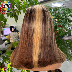 ไฮไลท์บ๊อบ P4/27 สีใสสำหรับวิกผมลูกไม้ 13x6 ผมแท้บราซิล วิกผมบ๊อบสั้น 1 ชิ้น ความหนาแน่น 150% 250% - Product Image 2