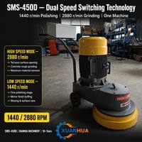 Machine à polir et à meuler le terrazzo à double vitesse XUANHUA SMS450D, 450 mm, 11 kW, 1440-2880 tr/min, meuleuse de sol en marbre, humide et sèche, CE