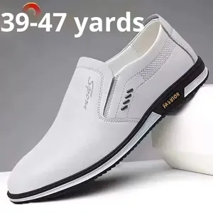 <span class=keywords><strong>Scarpe</strong></span> Casual Bianche da <span class=keywords><strong>Uomo</strong></span> Primavera-Autunno 2023, Stile Coreano, Punta Tonda, Suola in Plastica, Traforate, Slip-on, <span class=keywords><strong>Taglie</strong></span> <span class=keywords><strong>Grandi</strong></span> - Product Image 2