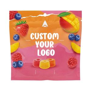 Sacs en mylar refermables à fermeture éclair à trois côtés en aluminium imprimé personnalisé de 3,5 g, résistants aux odeurs, pour le stockage et l'emballage des bonbons et des aliments - Product Image 1